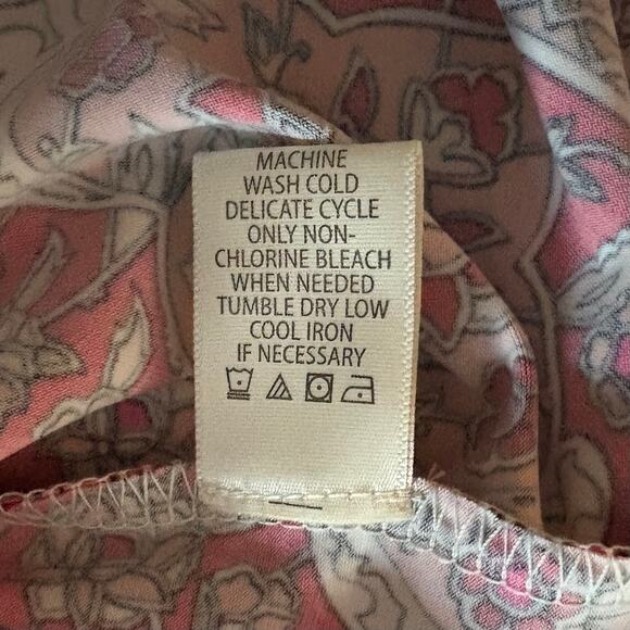 MAX STUDIO Paisley Shift Dress Red/Peach Sz XL Spring Wedding Easter Picnic Date - Picture 9 of 9